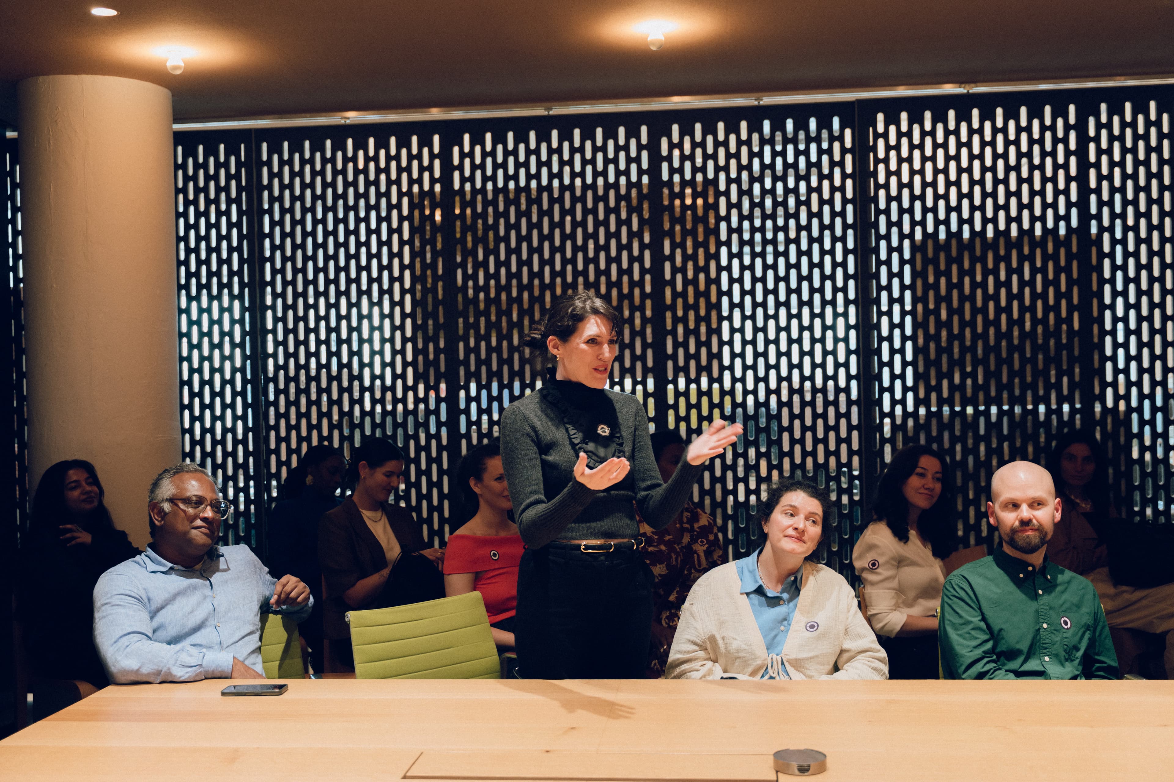 The World Around Executive Director Beatrice Galilee at DS+R studio visit.