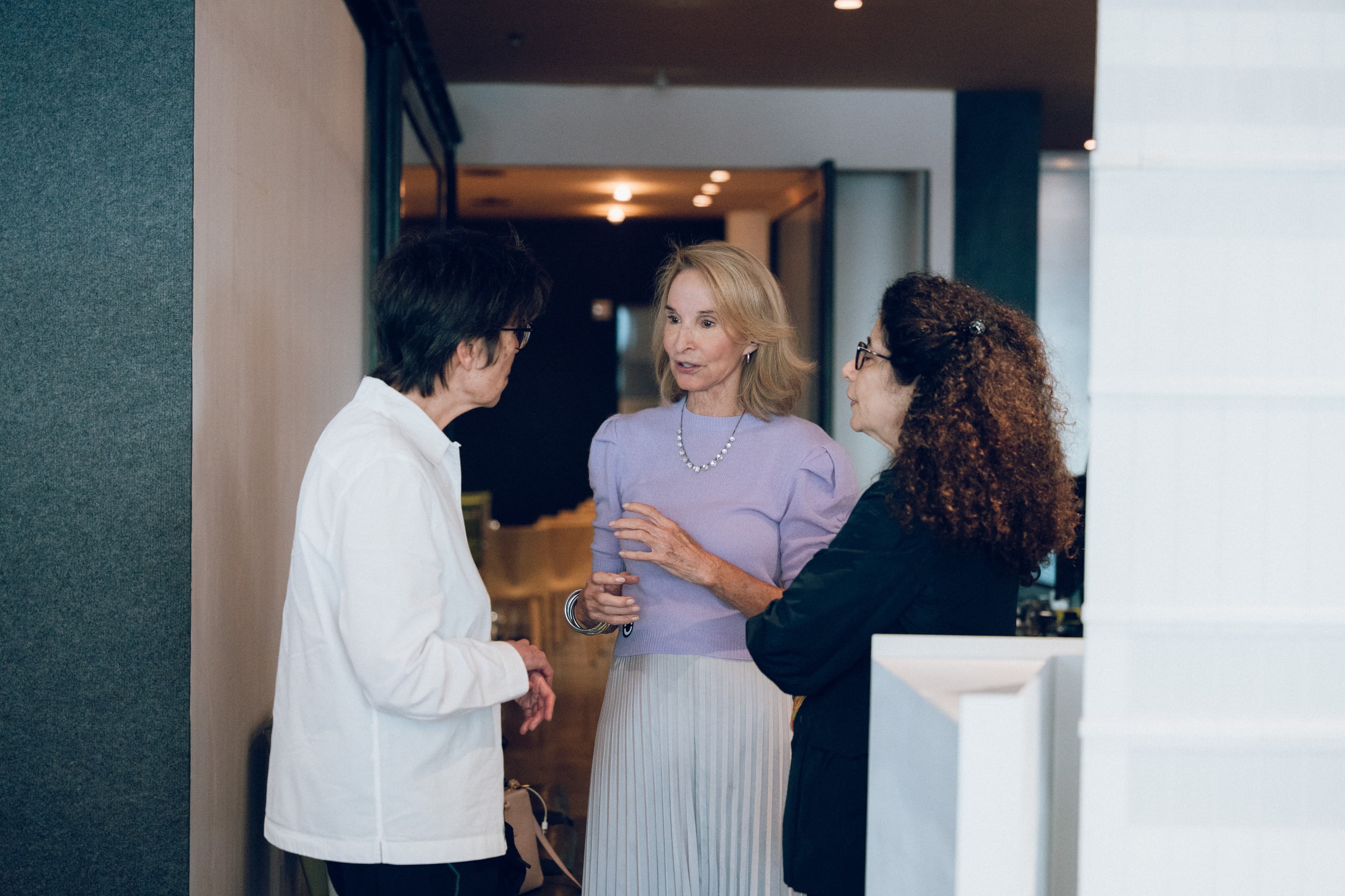 The World Around board members Elizabeth Diller and Amanda Burden with Chee Pearlman, curator at TED Conferences