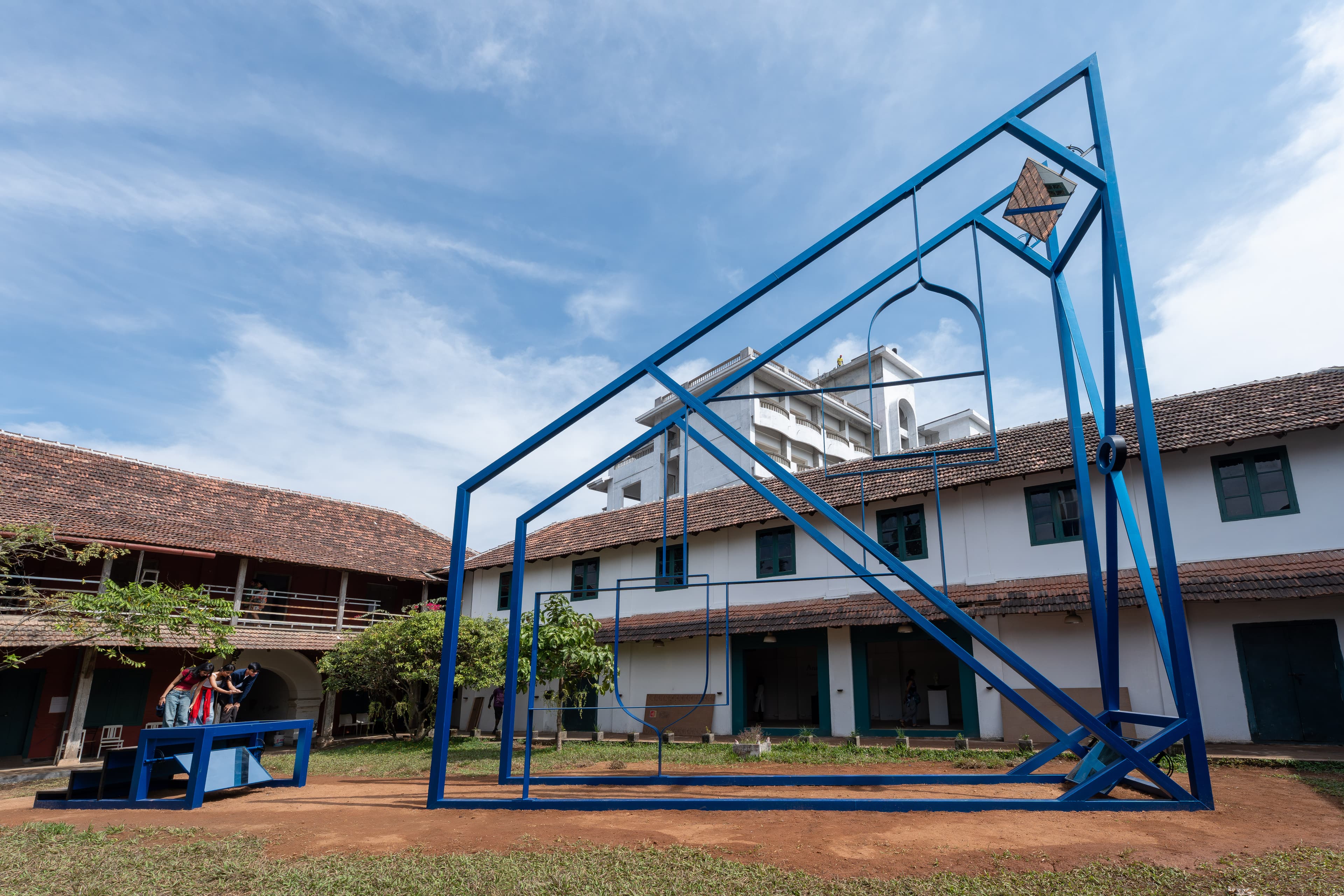 Utsa Hazarika's 'Yantra (32° N / Horizon)' (2025) and 'Bloom (10°N / 28°N)' at Pepper House, Fort Kochi