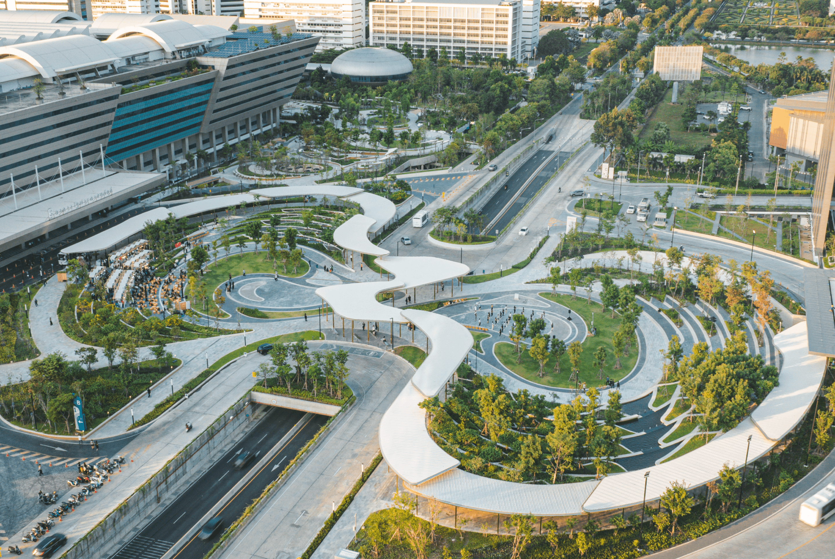 Green roof of the Thailand Government Complex.
